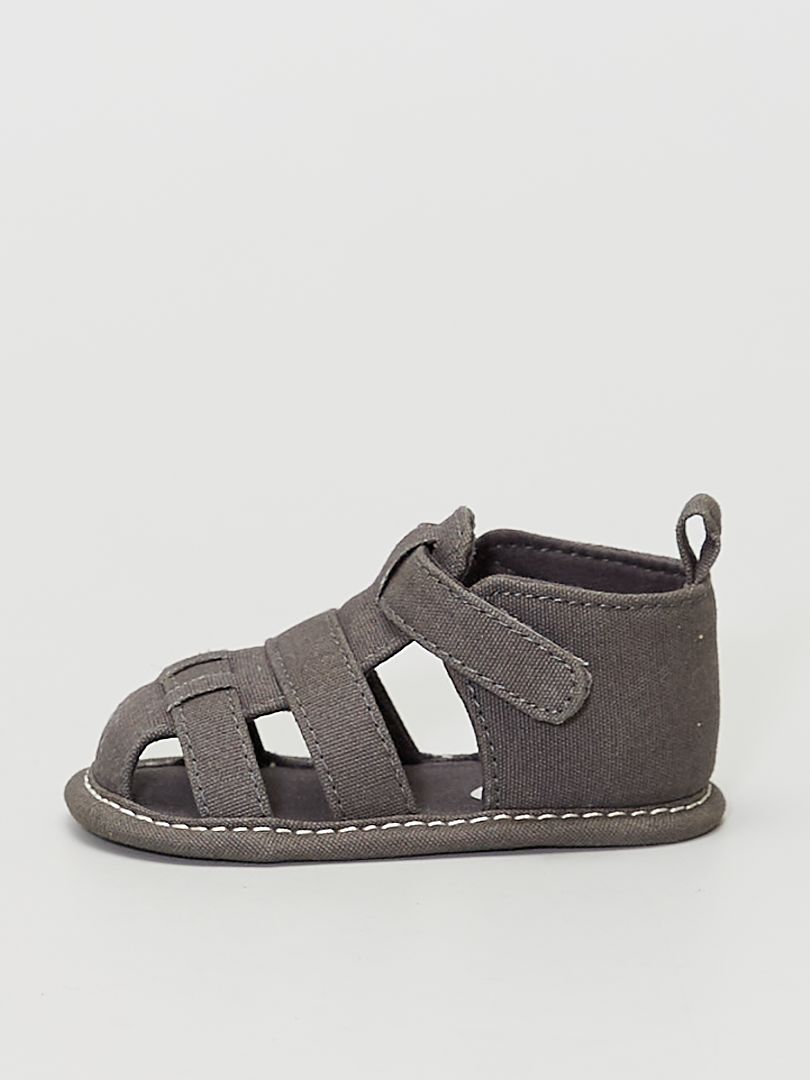 Sandali in tela grigio scuro - Kiabi