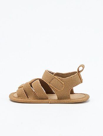 Sandali in tessuto con cinturini incrociati