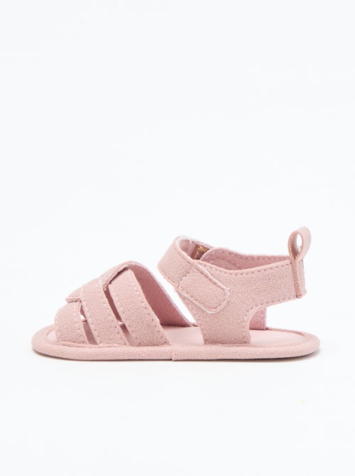 Sandali in tessuto con fascette incrociate - Kiabi