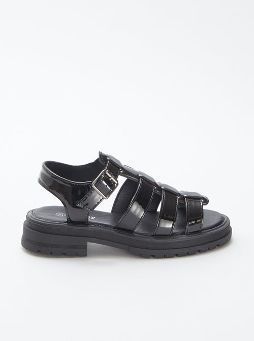 Sandali in vernice con tacco - Kiabi