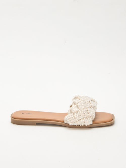 Sandali intrecciati con perle - Kiabi