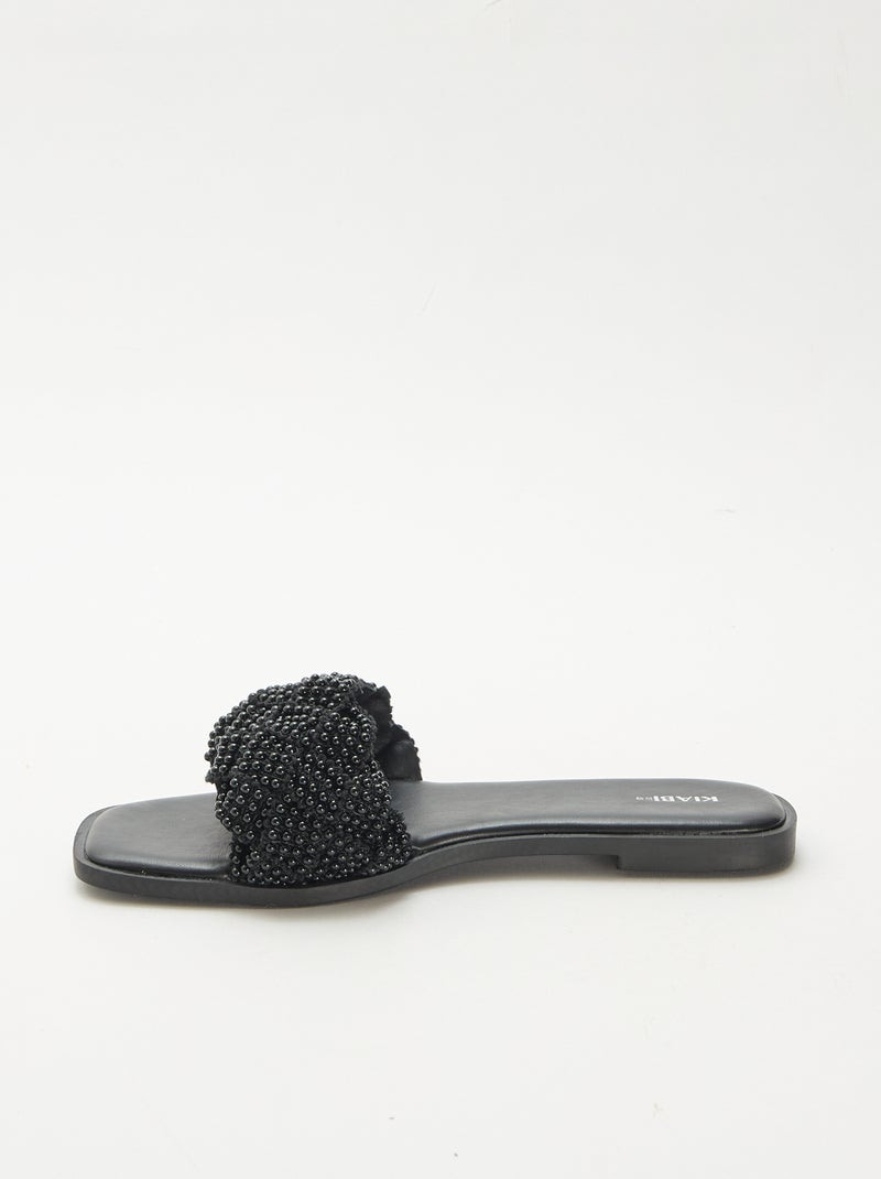 Sandali intrecciati con perle Nero - Kiabi