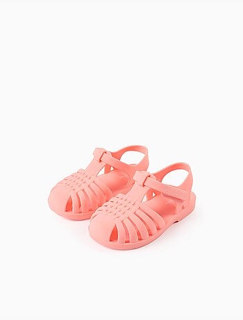 Sandali jelly in gomma con chiusura a strappo