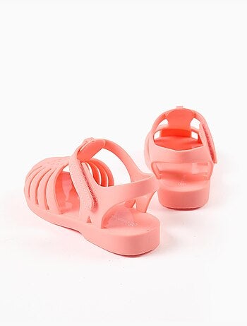 Sandali jelly in gomma con chiusura a strappo
