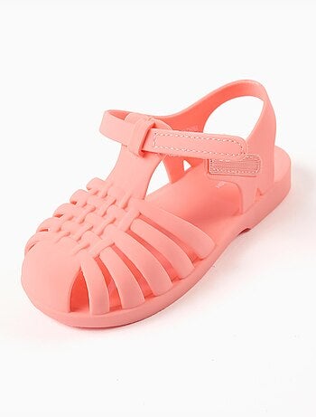 Sandali jelly in gomma con chiusura a strappo
