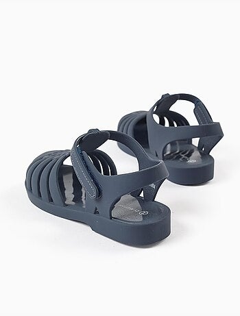 Sandali jelly in gomma con chiusura a strappo