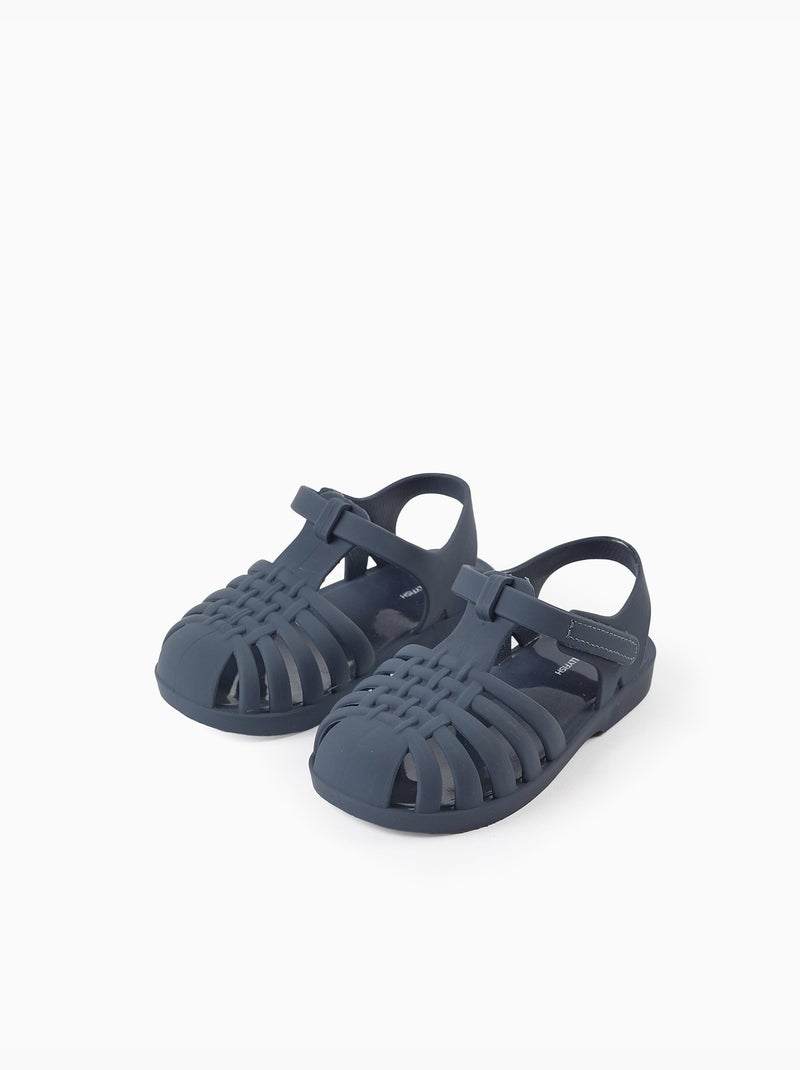 Sandali jelly in gomma con chiusura a strappo Blu Blu - Kiabi