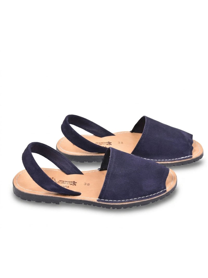 Sandali Menorquines Pelle Vera Spagna OZABI Blu marino - Kiabi