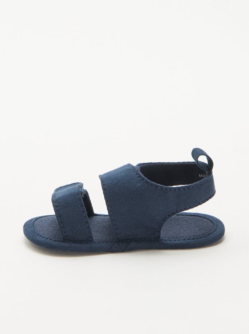 Sandali morbidi con due fascette Blu - Kiabi