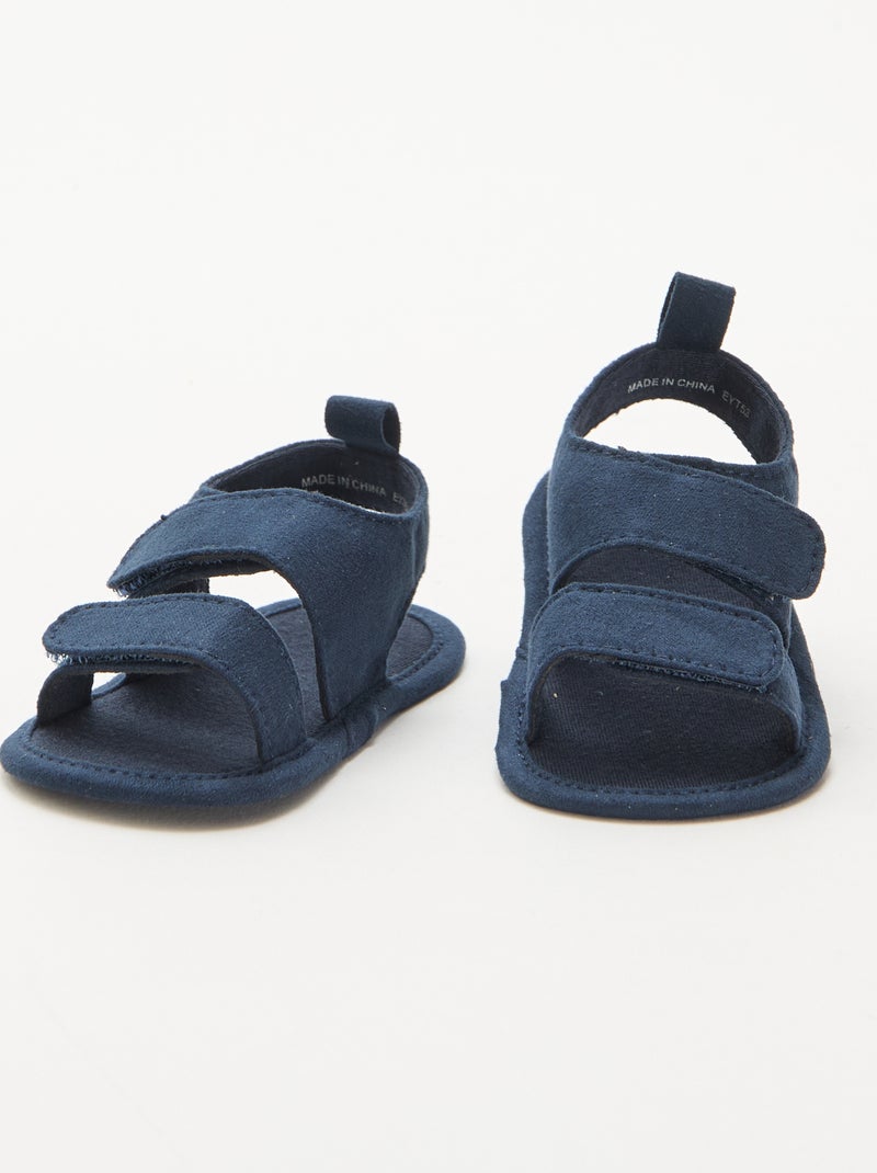 Sandali morbidi con due fascette Blu - Kiabi