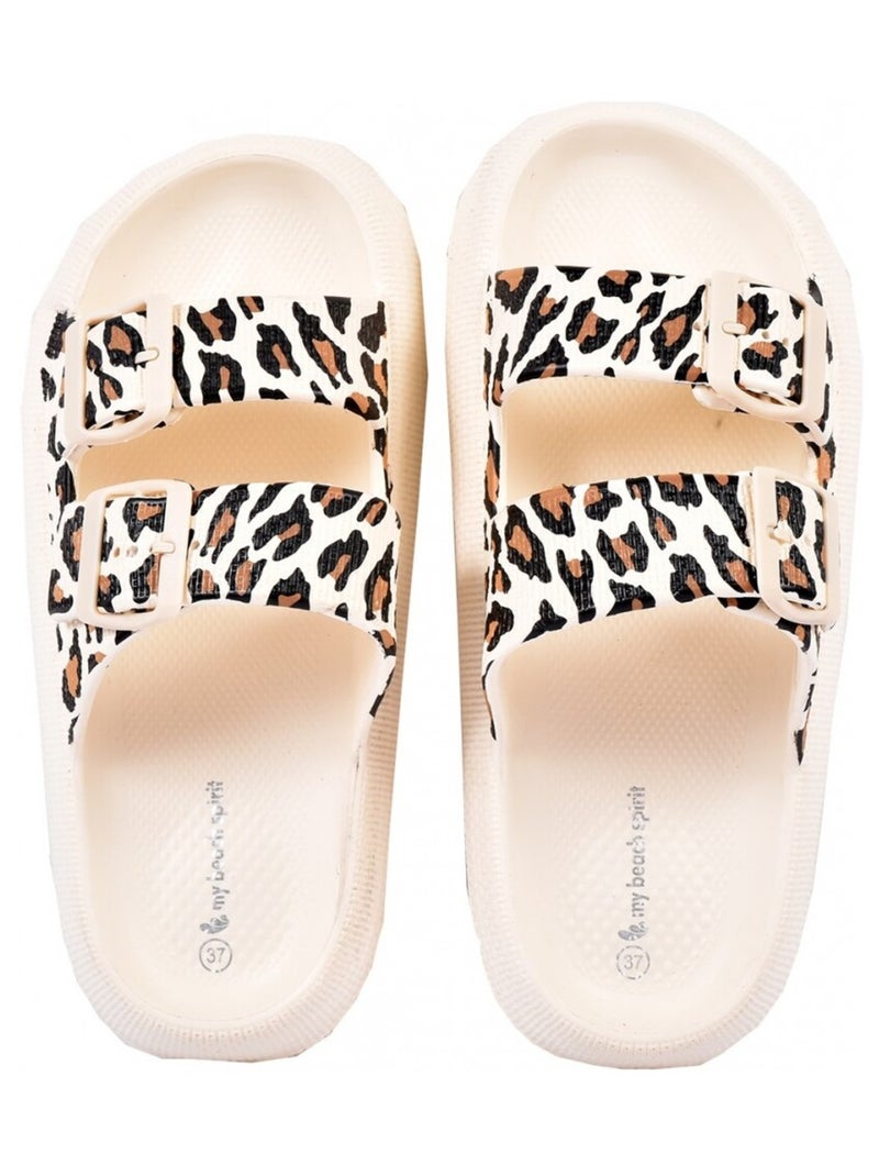 Sandali Mules EVA Fibbia Ecru - Kiabi