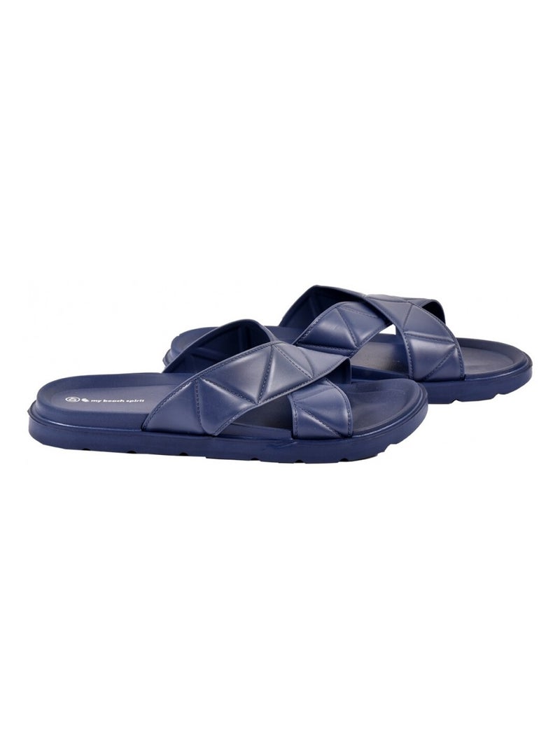 Sandali Mules INCROCIATI Blu marino - Kiabi