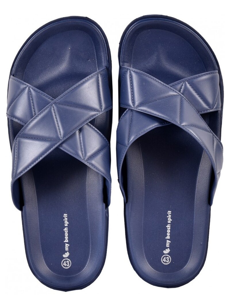 Sandali Mules INCROCIATI Blu marino - Kiabi