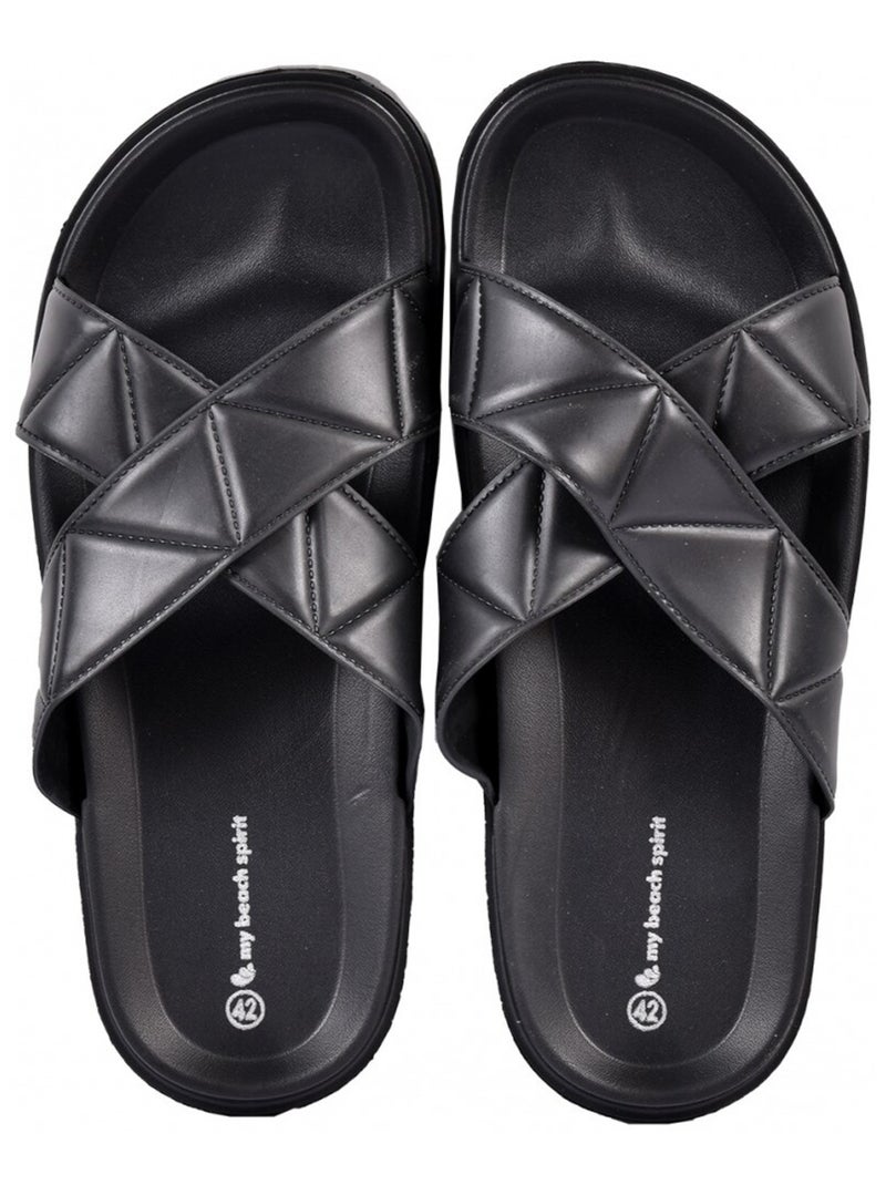 Sandali Mules INCROCIATI Nero - Kiabi