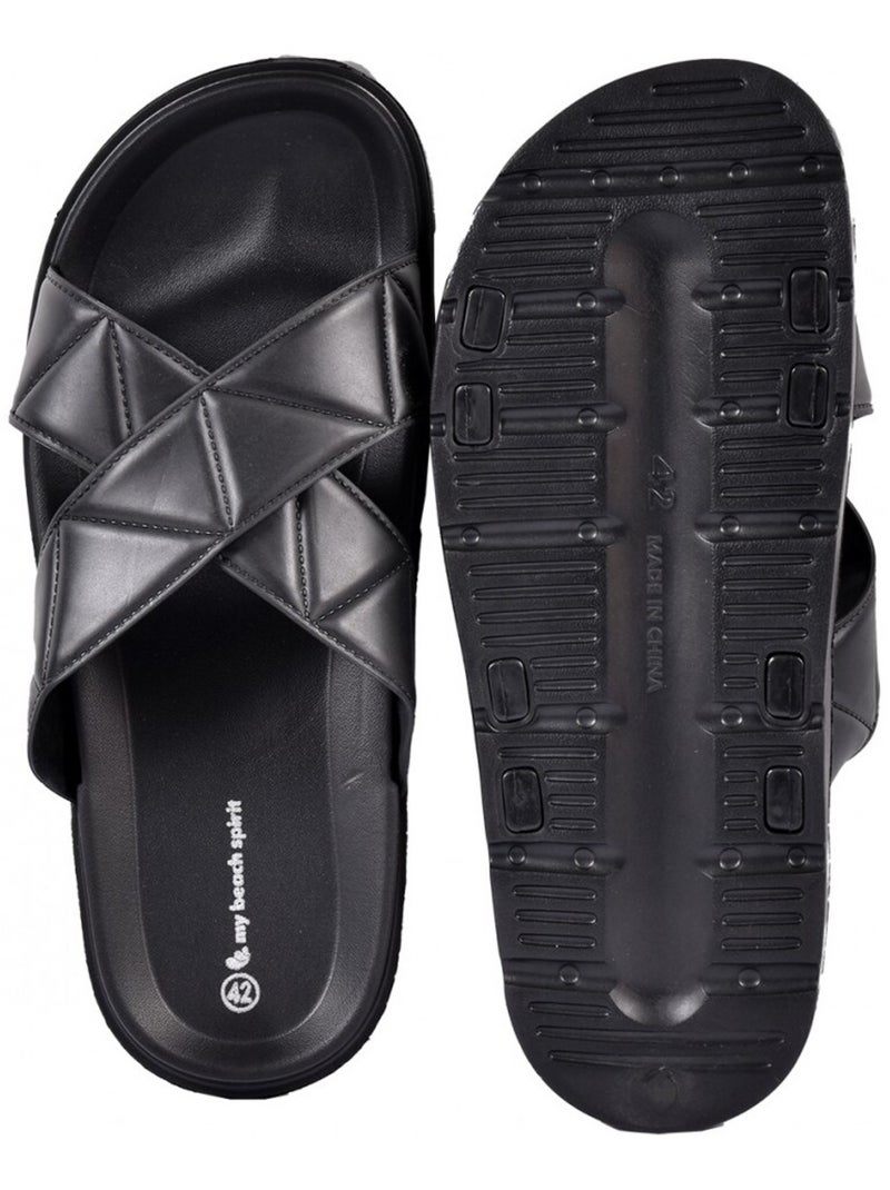 Sandali Mules INCROCIATI Nero - Kiabi
