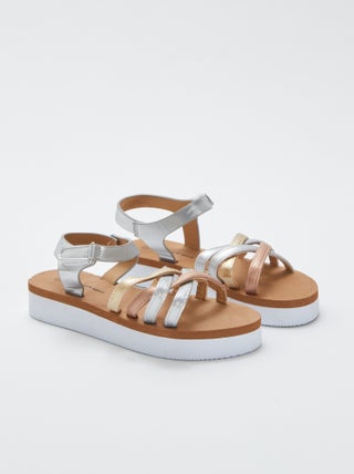 Sandali multi-cinturino con zeppa 'My beach spirit'