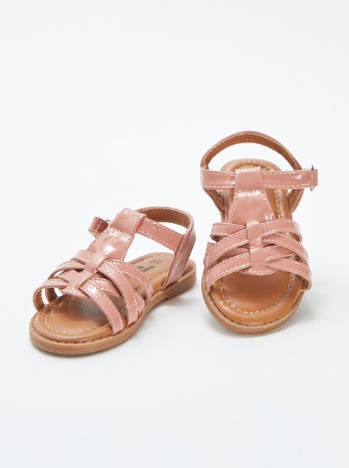 Sandali multi-cinturino effetto vernice - Kiabi