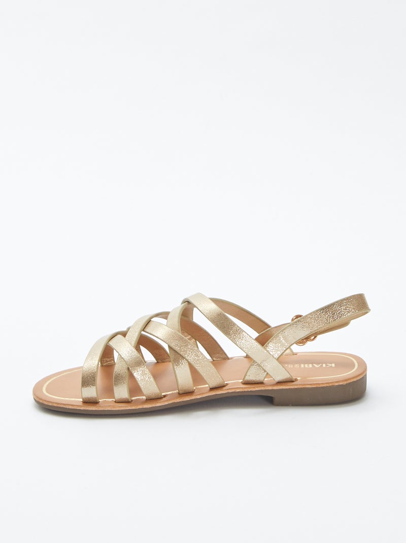 Sandali multi-cinturino GIALLO - Kiabi