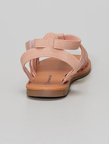 Sandali con cinturini, fiori, frange, ricamati - Kiabi