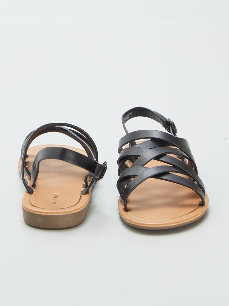 Sandali multi-cinturino NERO - Kiabi