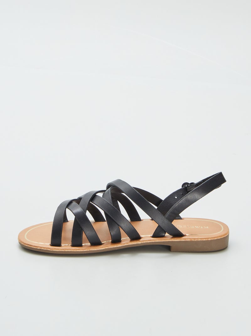 Sandali multi-cinturino NERO - Kiabi