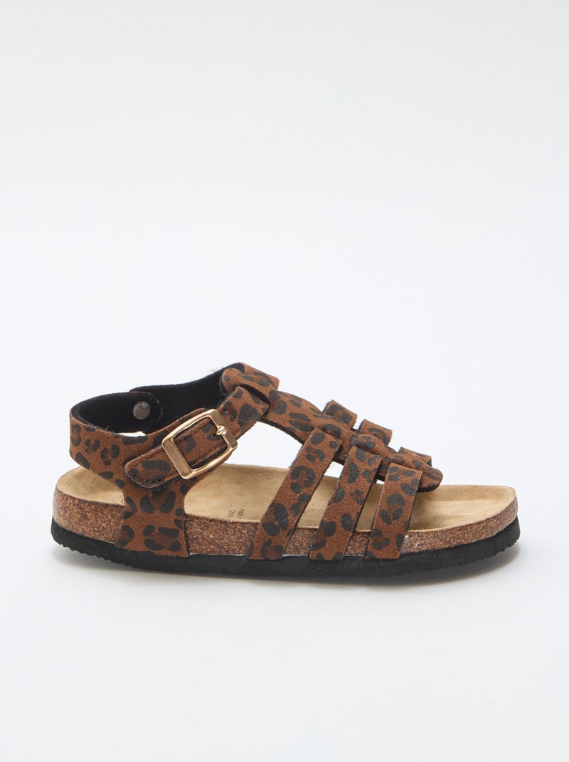 Sandali multi fascette Marrone - Kiabi