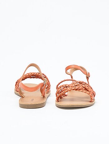 Sandali multi listini intrecciati