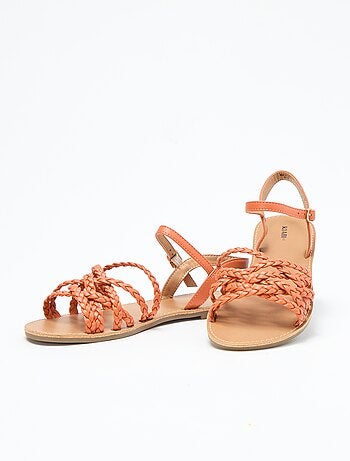 Sandali multi listini intrecciati