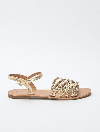 Sandali multi listini intrecciati