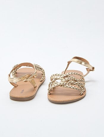 Sandali multi listini intrecciati