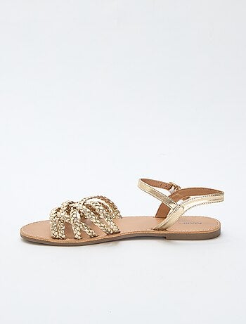 Sandali multi listini intrecciati