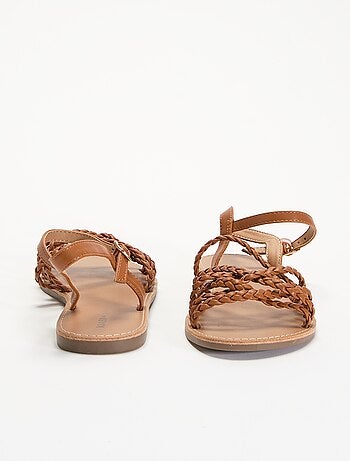 Sandali multi listini intrecciati