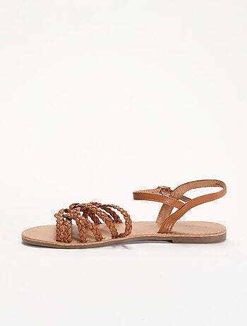 Sandali multi listini intrecciati