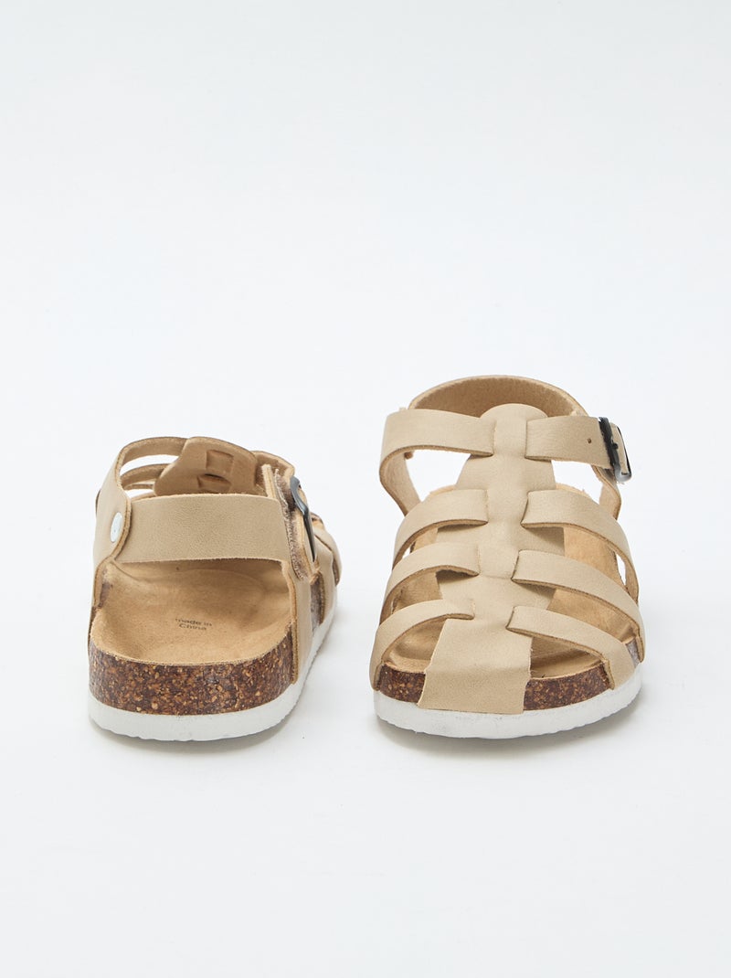 Sandali multicinturino a forma di medusa Beige - Kiabi