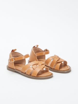 Sandali multicinturino con tallone chiuso