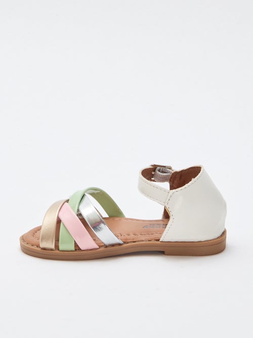 Sandali multicolore con listini multipli - Kiabi