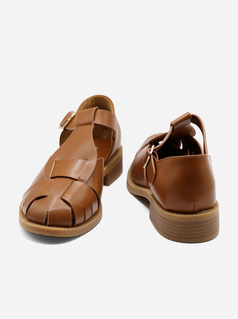 Sandali piatti chiusi Cammello - Kiabi