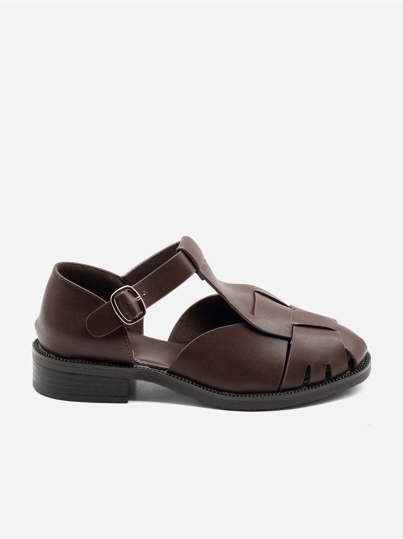 Sandali piatti chiusi Marrone - Kiabi