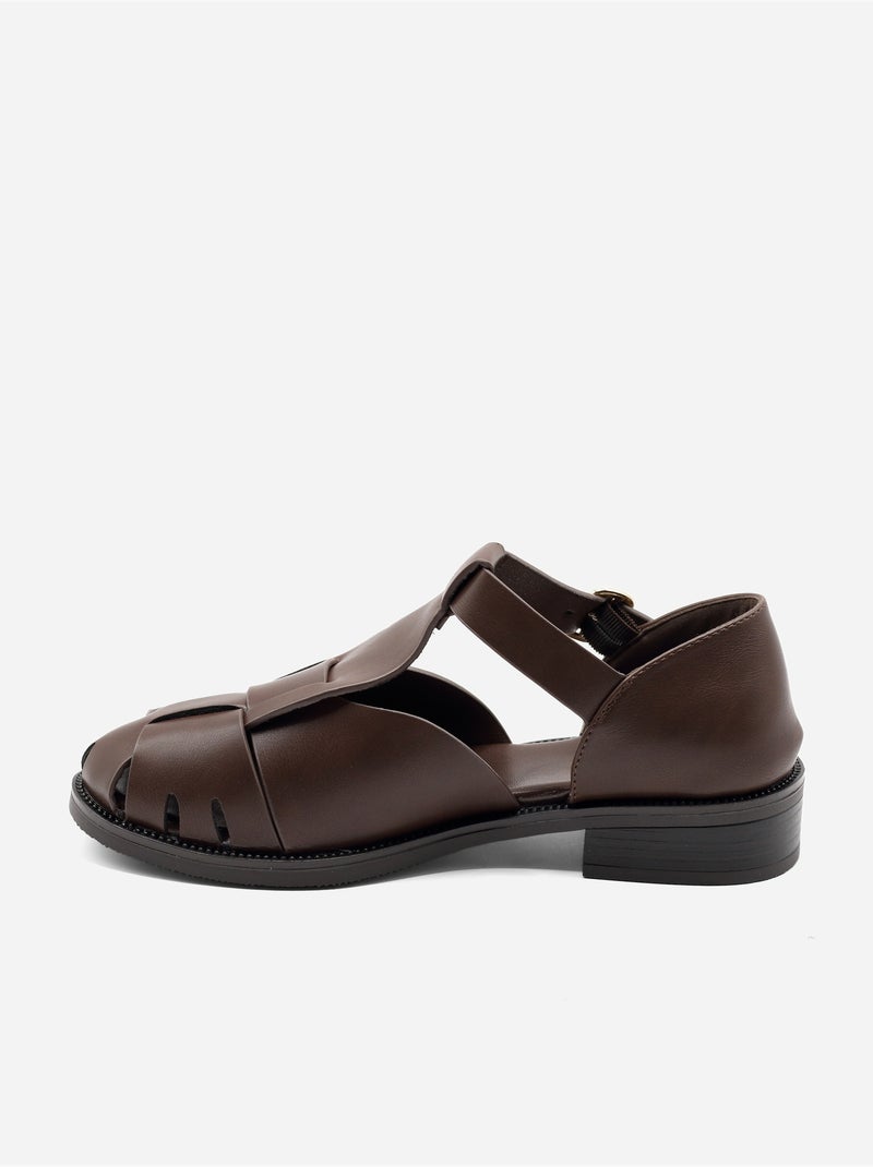 Sandali piatti chiusi Marrone - Kiabi