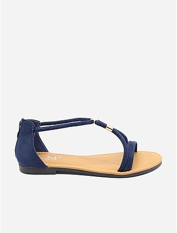 Sandali piatti con cerniera