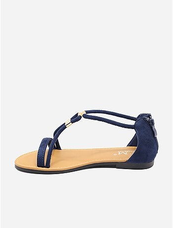 Sandali piatti con cerniera