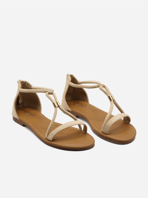 Sandali piatti con cerniera - Kiabi