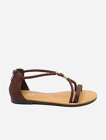 Sandali piatti con cerniera
