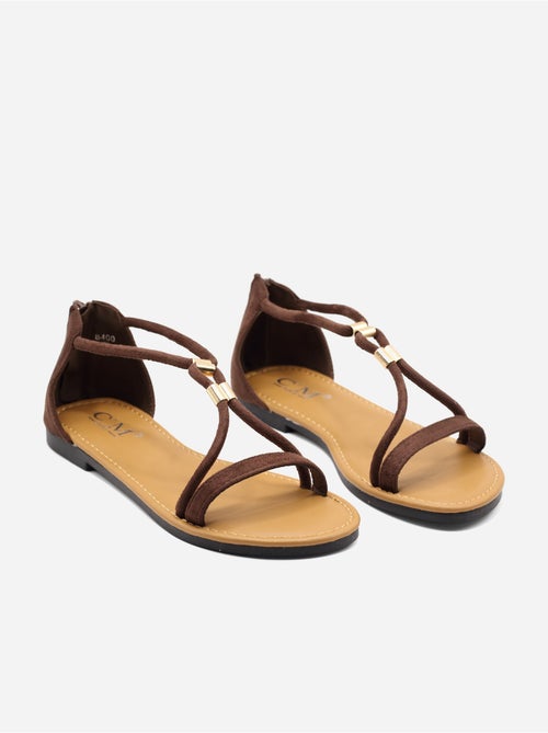 Sandali piatti con cerniera - Kiabi