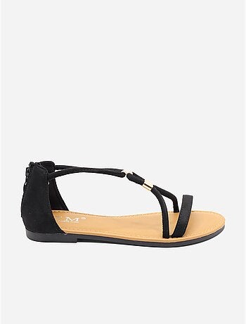 Sandali piatti con cerniera