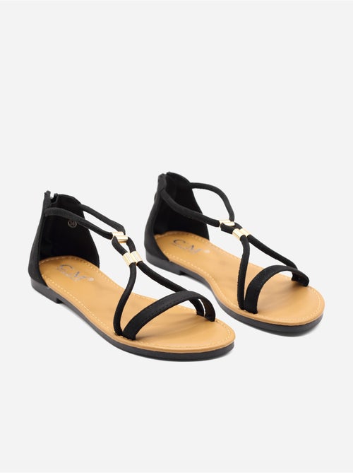 Sandali piatti con cerniera - Kiabi