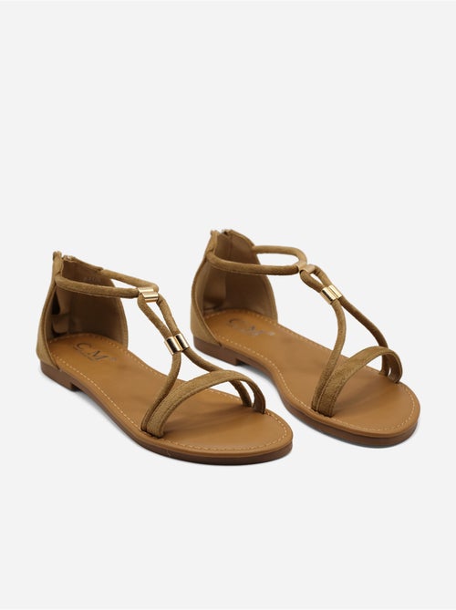 Sandali piatti con cerniera - Kiabi