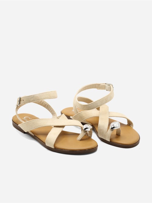 Sandali piatti con cinturini incrociati - Kiabi Sandali piatti con cinturini incrociati - Kiabi