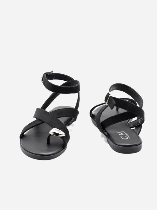 Sandali piatti con cinturini incrociati - Kiabi Sandali piatti con cinturini incrociati - Kiabi