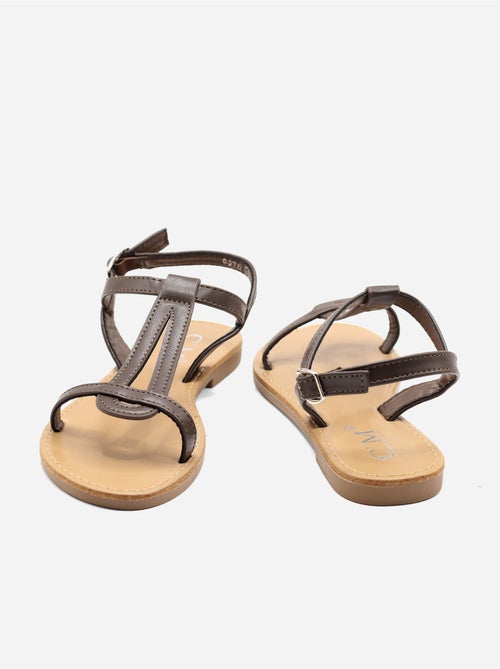 Sandali piatti con cinturino e fibbia - Kiabi Sandali piatti con cinturino e fibbia - Kiabi